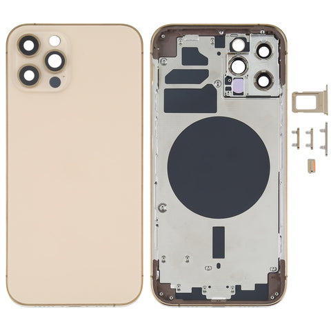 Cover posteriore con vassoio per scheda SIM, tasti laterali e obiettivo fotocamera per iPhone 12 Pro (blu), For iPhone 12 Pro(with SIM Card Tray & Side Keys)