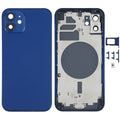 Back Housing Cover with SIM Card Tray & Side  Keys & Camera Lens for iPhone 12(White), For iPhone 12(with SIM Card Tray), For iPhone 12(with Card Tray) ...
