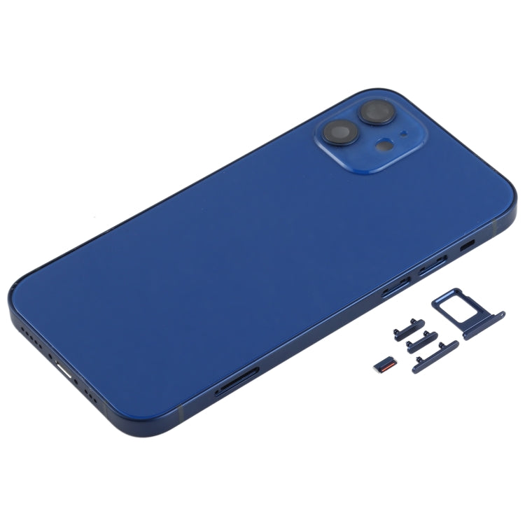 Back Housing Cover with SIM Card Tray & Side  Keys & Camera Lens for iPhone 12(White), For iPhone 12(with SIM Card Tray), For iPhone 12(with Card Tray) ...
