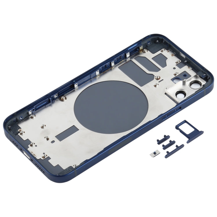 Back Housing Cover with SIM Card Tray & Side  Keys & Camera Lens for iPhone 12(White), For iPhone 12(with SIM Card Tray), For iPhone 12(with Card Tray) ...
