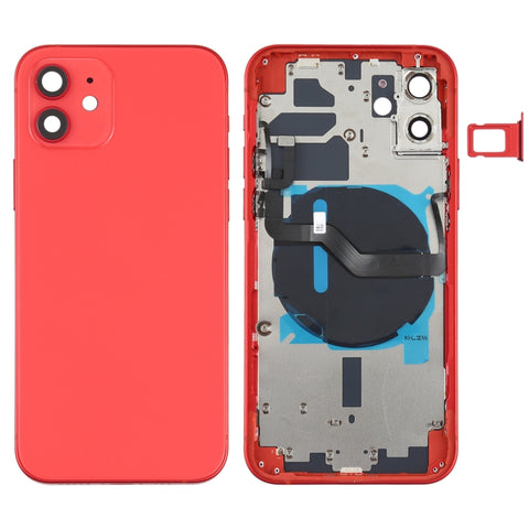 Cover posteriore della batteria (con tasti laterali, vassoio scheda, cavo flessibile di alimentazione, volume e modulo di ricarica wireless) per iPhone 12, For iPhone 12