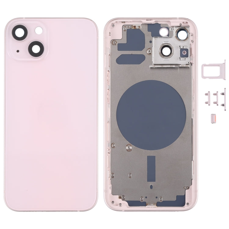 Back Housing Cover with SIM Card Tray & Side  Keys & Camera Lens for iPhone 13, For iPhone 13(with SIM Card Tray & Side Keys)                           ...