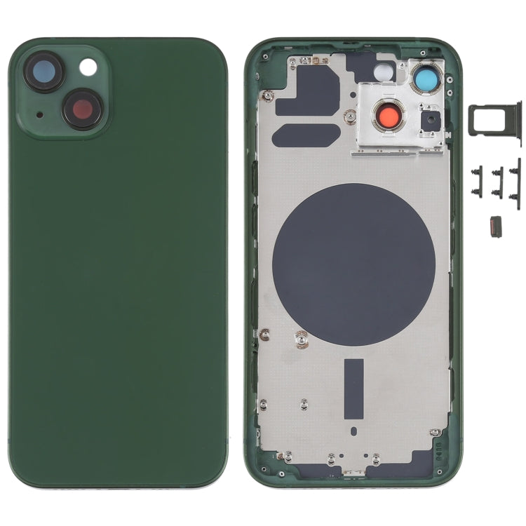 Back Housing Cover with SIM Card Tray & Side  Keys & Camera Lens for iPhone 13, For iPhone 13(with SIM Card Tray & Side Keys)                           ...