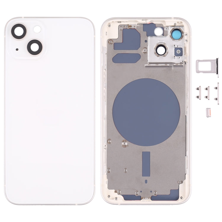 Back Housing Cover with SIM Card Tray & Side  Keys & Camera Lens for iPhone 13, For iPhone 13(with SIM Card Tray & Side Keys)                           ...