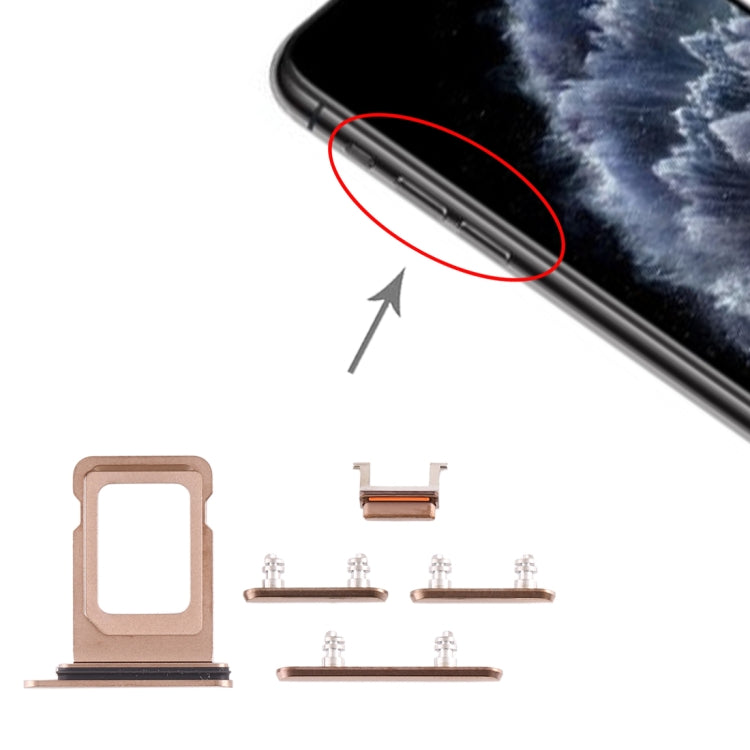 SIM Card Tray + SIM Card Tray + Side Key for iPhone 11 Pro Max / 11 Pro, For iPhone 11 Pro Max(double card), For iPhone 11 Pro Max(Single card)