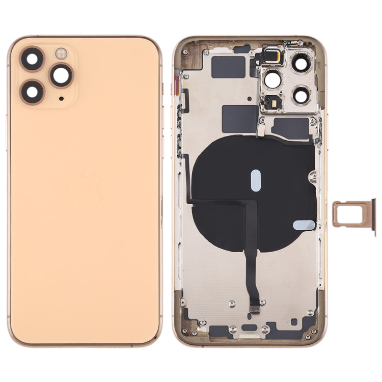 Battery Back Cover (with Side Keys & Card Tray & Power + Volume Flex Cable & Wireless Charging Module) for iPhone 11 Pro, For ip11 Pro, For iPhone 11 Pr...