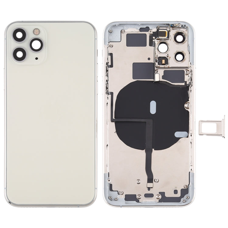 Battery Back Cover (with Side Keys & Card Tray & Power + Volume Flex Cable & Wireless Charging Module) for iPhone 11 Pro, For ip11 Pro, For iPhone 11 Pr...