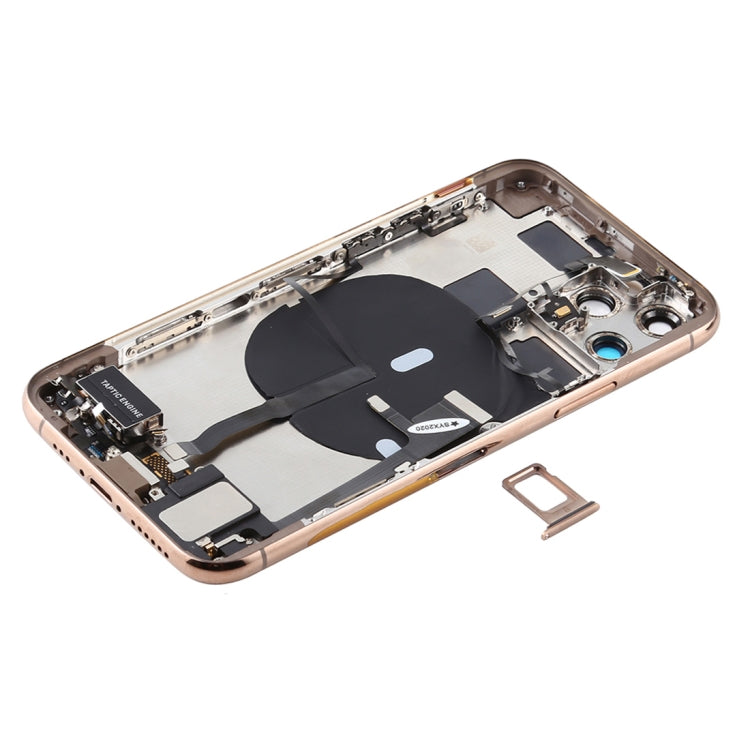 Battery Back Cover Assembly (with Side Keys & Power Button + Volume Button Flex Cable & Wireless Charging Module & Motor & Charging Port & Speaker Ringe...