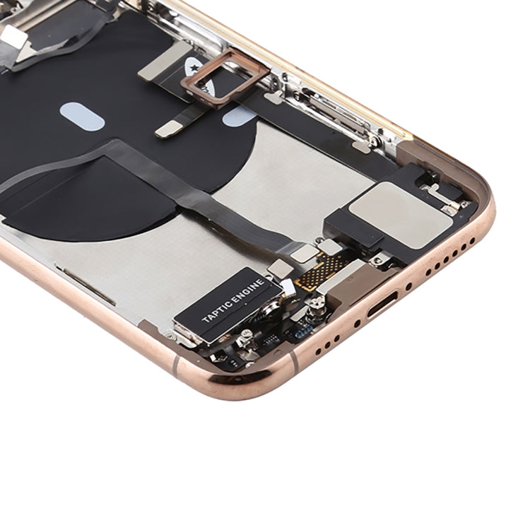 Battery Back Cover Assembly (with Side Keys & Power Button + Volume Button Flex Cable & Wireless Charging Module & Motor & Charging Port & Speaker Ringe...