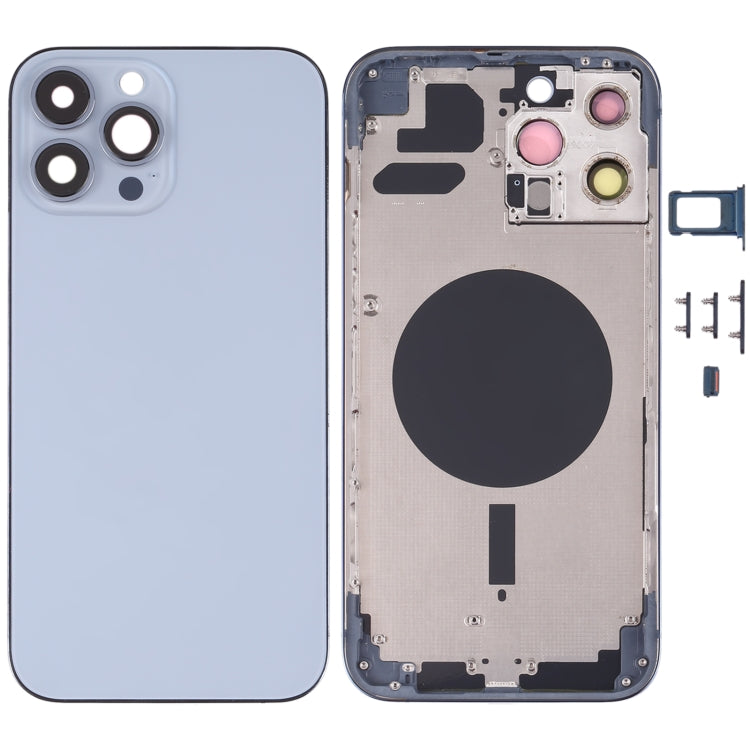 Back Housing Cover with SIM Card Tray & Side  Keys & Camera Lens for iPhone 13 Pro Max, For iPhone 13 Pro Max(with SIM Card Tray)                       ...