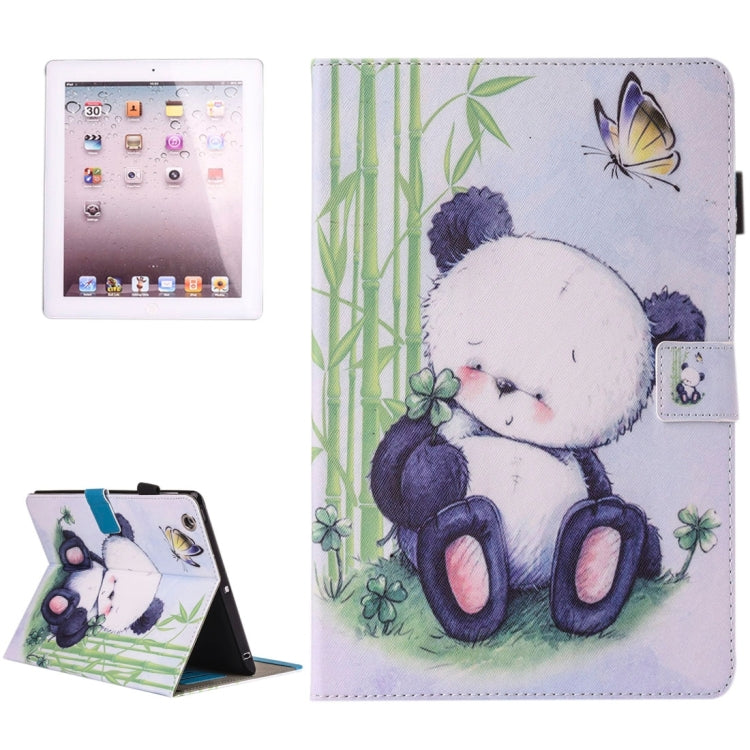 Per iPad 4/3/2 Custodia in pelle con chiusura orizzontale con supporto, portafoglio, slot per carte e slot per penna, For iPad 4 / 3 / 2, iPad 4 / 3 / 2