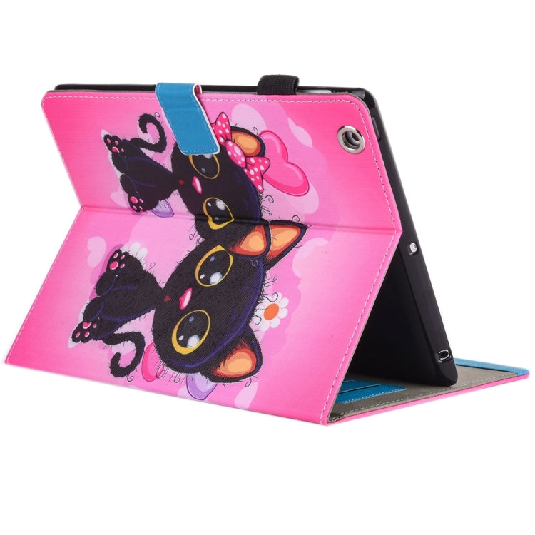 Per iPad 4/3/2 Custodia in pelle con chiusura orizzontale con supporto, portafoglio, slot per carte e slot per penna, For iPad 4 / 3 / 2, iPad 4 / 3 / 2