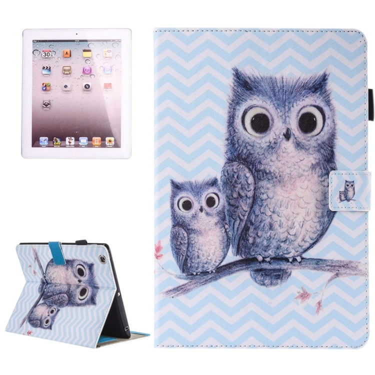 Per iPad 4/3/2 Custodia in pelle con chiusura orizzontale con supporto, portafoglio, slot per carte e slot per penna, For iPad 4 / 3 / 2, iPad 4 / 3 / 2