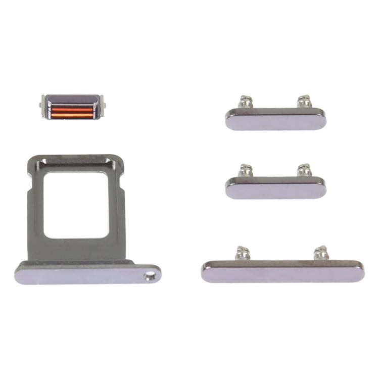 SIM Card Tray + Side Keys for iPhone 14 Pro Max, For iPhone 14 Pro Max(Single card), For iPhone 14 Pro Max (Purple), For iPhone 14 Pro Max
