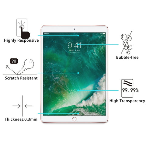 Proteggi schermo in vetro temperato a schermo intero con durezza superficiale 9H da 0,3 mm per iPad Pro 10,5 pollici / Air (2019), For iPad Pro 10.5 pollici