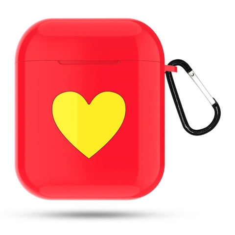 Custodia protettiva esterna antiurto antipolvere per auricolari wireless Apple con motivo a cuore per Airpods, 5