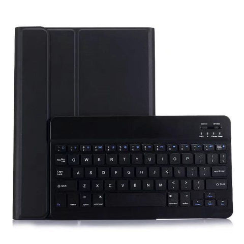 Tastiera Bluetooth staccabile + custodia tablet in pelle con chiusura orizzontale con supporto per iPad Pro 9,7 pollici, iPad Air, iPad Air 2, iPad 9,7 pollici (2017), iPad 9,7 pollici (2018), A07 Gold, A07 Blue, A07 Rose Gold, A07 Black