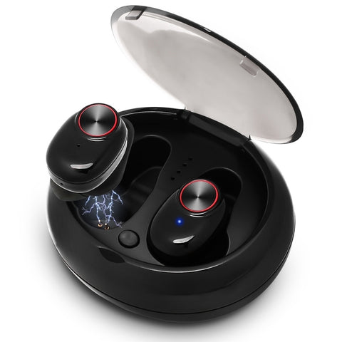 Auricolari BTH-V5 DSP con cancellazione del rumore Cuffie sportive wireless Bluetooth V5.0 con custodia di ricarica, compatibili con iPhone e Android