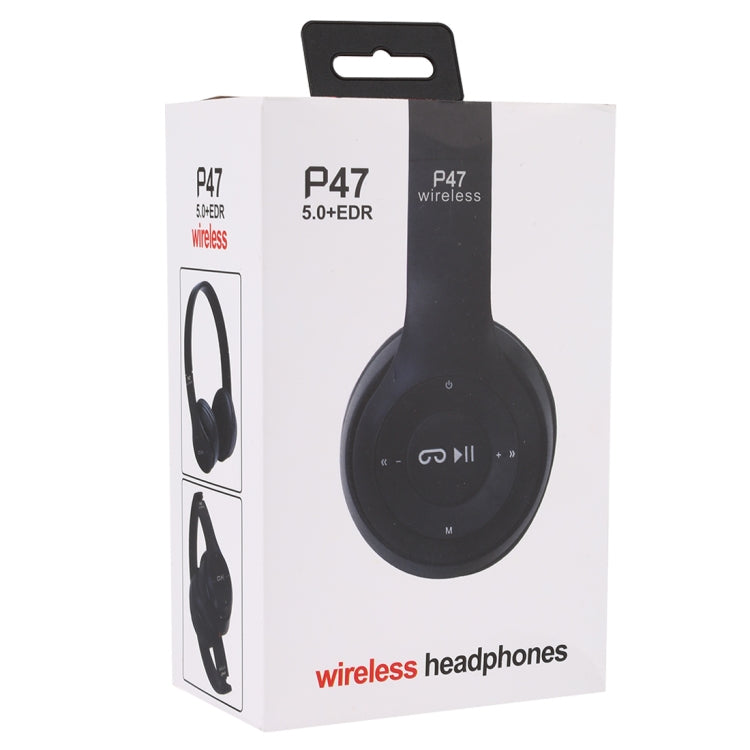 P47 Foldable Wireless Bluetooth Headphones with Audio Jack