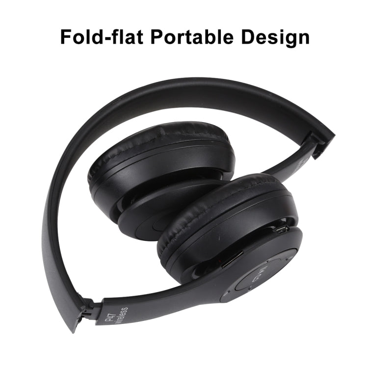 P47 Foldable Wireless Bluetooth Headphones with Audio Jack