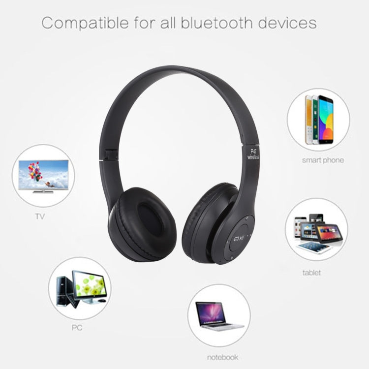 P47 Foldable Wireless Bluetooth Headphones with Audio Jack