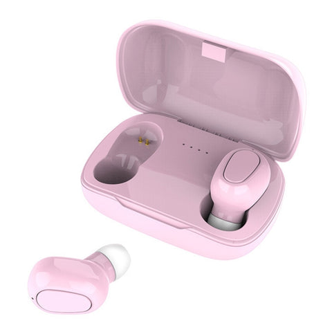 L-21 Effetti sonori 9D Bluetooth 5.0 Auricolare Bluetooth wireless touch con scatola di ricarica, supporto chiamata HD, L-21