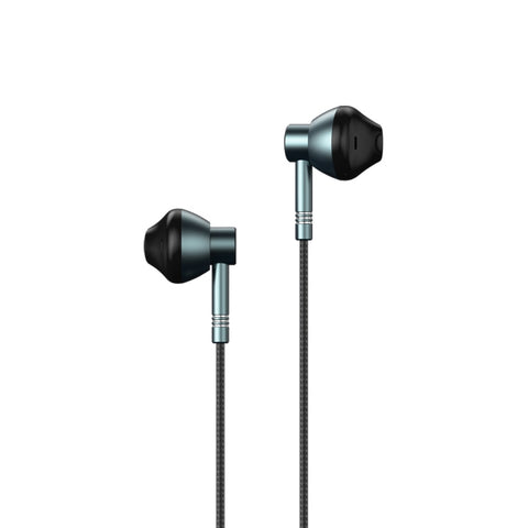 REMAX RM-201 Auricolare stereo in-ear per musica in metallo con controllo via cavo + microfono, supporto vivavoce