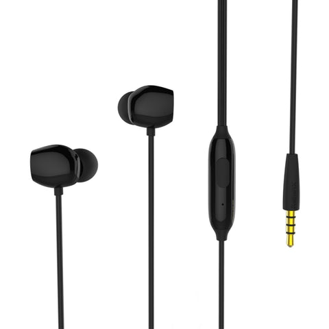 REMAX RM-550 Auricolare musicale stereo in-ear con pin dorato da 3,5 mm con controllo via cavo + microfono, supporto vivavoce