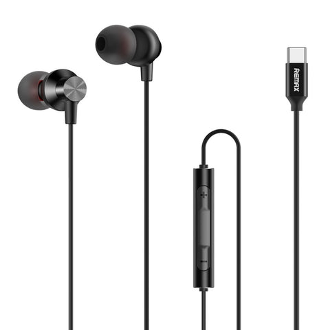 REMAX RM-560 Tipo-C Auricolare stereo in-ear per musica in metallo con controllo via cavo + microfono, supporto vivavoce, non per telefoni Samsung