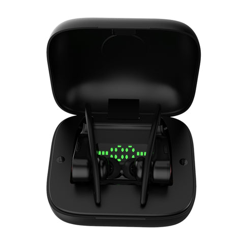 Auricolare Bluetooth sportivo wireless Q83 montato sull'orecchio con scatola di ricarica, supporta display di alimentazione LED a tre schermi e Power Bank, Q83