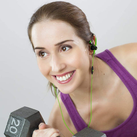 Mucro MB-232 Auricolari sportivi in-ear da corsa Cuffie stereo cablate con gancio per l'orecchio per jogging in palestra