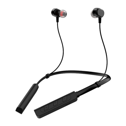 AIN MK-I01 IPX4 Auricolare Bluetooth sportivo con controllo via cavo, impermeabile, montato sul collo, con fibbia per cavo, supporto per chiamate e assistente vocale