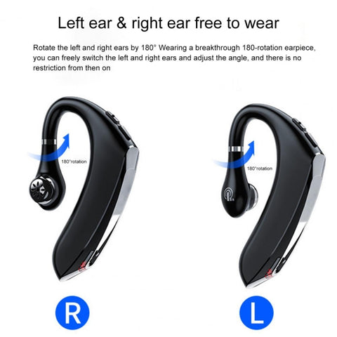 DS800 Bluetooth 5.0 Auricolare Bluetooth wireless sportivo universale stile orecchio sospeso, versione di aggiornamento, Upgrade Version (Red), Upgrade Version (Black)