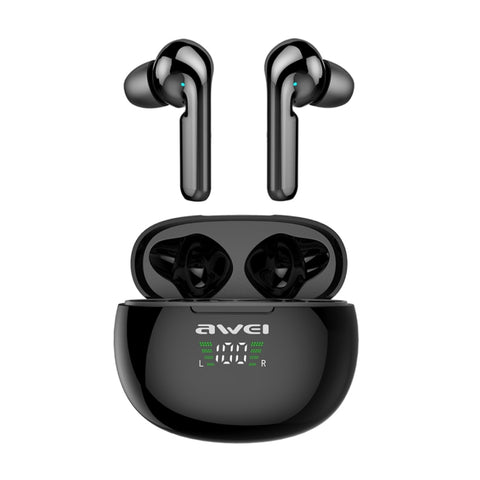 Awei T15P Bluetooth V5.0 TWS Ture Auricolare sportivo wireless con display a LED con custodia di ricarica, T15P