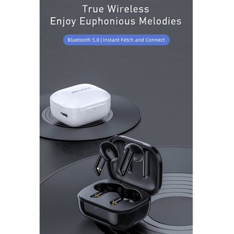 Awei T36 Bluetooth 5.0 Auricolare Bluetooth stereo wireless vero, T36(White), T36(Black)