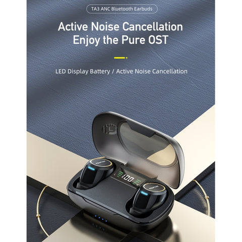 Awei TA3 Bluetooth 5.0 ANC Auricolare Bluetooth wireless con riduzione attiva del rumore, TA3