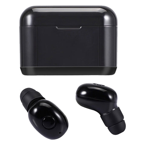 Auricolare Bluetooth wireless Bluetooth 5.0 impermeabile IPX DT-4 con scatola di ricarica magnetica da 350 mAh, supporto per le chiamate, DT-4