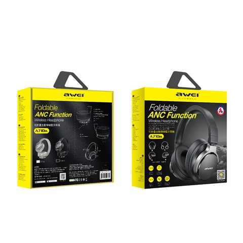 Awei A710BL Auricolare wireless Bluetooth pieghevole ANC con cancellazione del rumore, A710BL