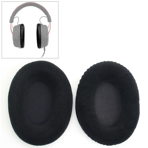 2 PCS Per Kingston KHX-HSCP / HyperX Cloud II Cuscino Per Cuffie Flanella Nera Netto Spugna Copertura Paraorecchie Cuffie di Ricambio, For Kingston KHX-HSCP HyperX Cloud II(Flannel Black) - Novalix Store