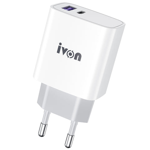 Ivon AD52 18W USB-C / Type-C + port double USB PD rapide