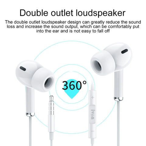 IVON E51 Auricolare In-Ear da 3,5 mm con cancellazione intelligente del rumore