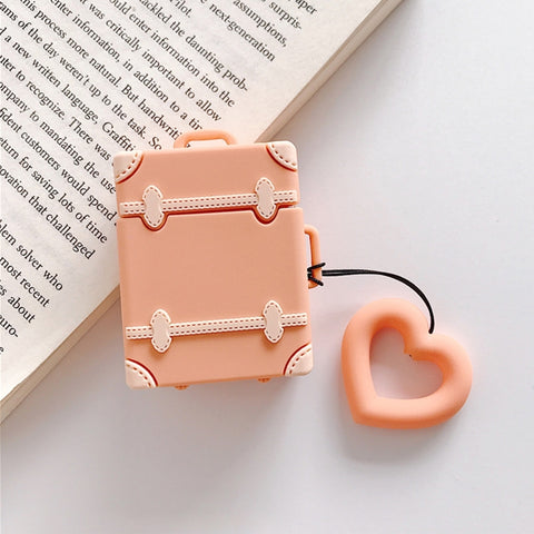 Custodia in silicone antiurto per AirPods 1/2 - Color caramello e