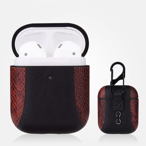 Custodia in pelle antiurto per auricolari Apple AirPods 1/2