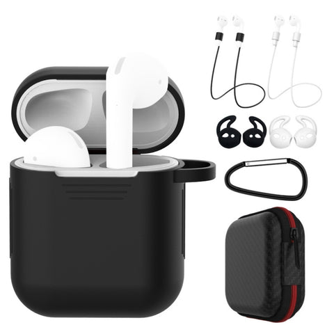 Custodia protettiva in silicone antiurto per auricolari wireless da 7 pezzi per Apple AirPods 1/2