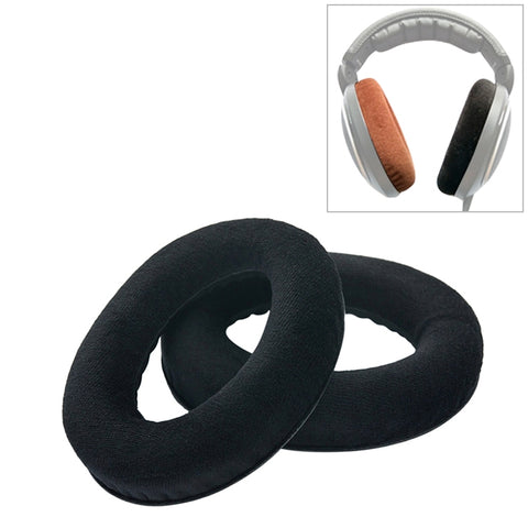 2 pezzi per Sennheiser HD515 / HD555 / HD595 / HD598 / HD558 / PC360 Flanella Auricolare Fodera per cuscino Paraorecchie Cuscinetti di ricambio con regolazione del tono in cotone, Velvet Black, Velvet Brown