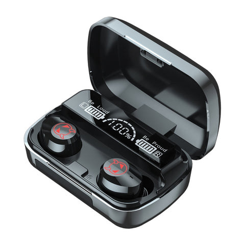 M23 Little Devil Pattern Riduzione intelligente del rumore Auricolare Bluetooth touch con display batteria a tre schermi e scatola di ricarica a specchio, supporto chiamate HD e Siri