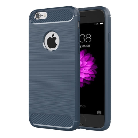 Per iPhone 6 e 6s Custodia protettiva robusta per armatura in fibra di TPU con trama spazzolata, For 6 & 6s, For iPhone 6 & 6s