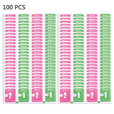 100 salviette umidificate e asciutte Proteggi schermo Accessori Alcol per panno per la pulizia dello schermo dell'orologio del telefono cellulare - Novalix Store