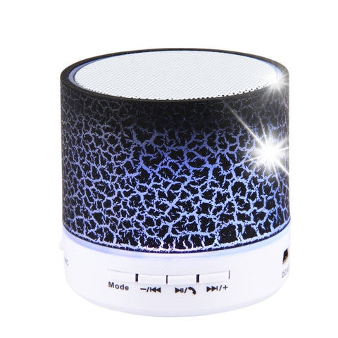 Mini haut-parleur stéréo Bluetooth portable Glare Crack A9 avec lumière LED, micro intégré, prise en charge de la voix et de la fiche TF