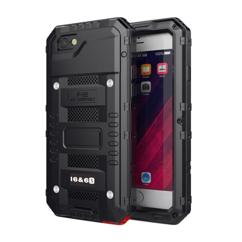 Custodia in lega di zinco antiurto antipolvere impermeabile + custodia in silicone per iPhone 6 e 6s, iPhone 6 & 6s